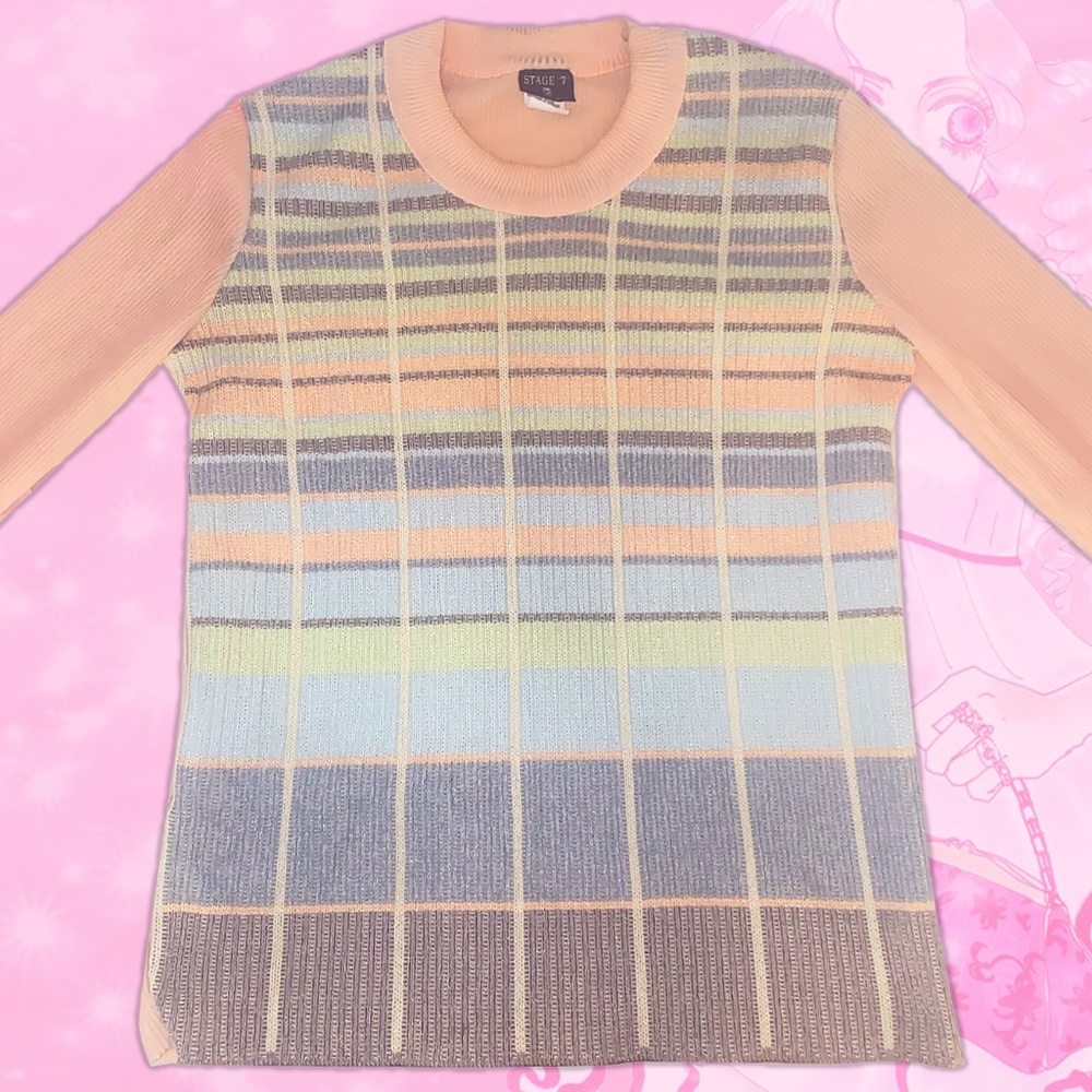 Stage 7 Pastel Rainbow Turtleneck
